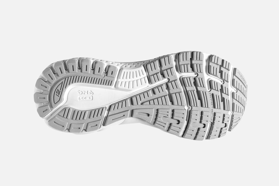 Brooks Adrenaline GTS 21 Road Running Shoes - Womens - White/Grey - AP9328461